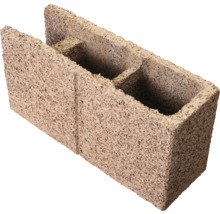 Hanf-Kalk-Blockstein mit drei Kammern