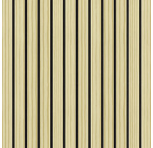 Holzpaneele mit dunklen Akzenten für Wand- oder Deckenverkleidung