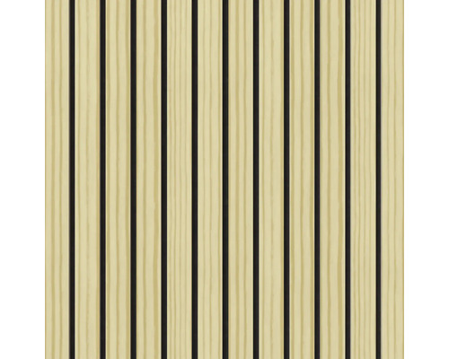 Holzpaneele mit dunklen Akzenten für Wand- oder Deckenverkleidung