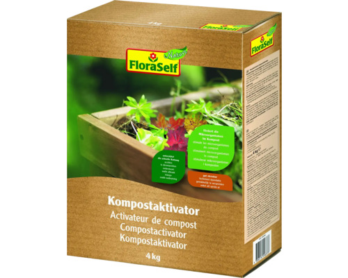 FloraSelf Kompostaktivator, 4 Kilogramm, zur Förderung der Mikroorganismen im Kompost