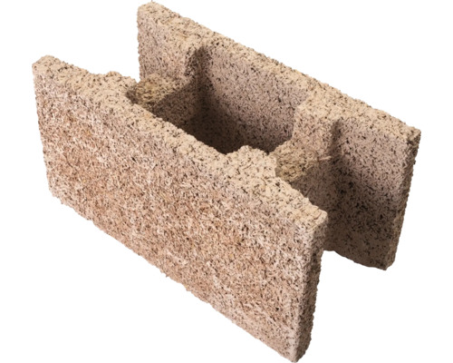 Holzbeton-Baustein zur Verwendung im Bauwesen