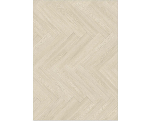 Vinyl-Diele Dryback 55 Padua Light zu verkleben 152x762x2,5 mm Helle Holzoptik im Fischgrätmuster für Bodenbeläge