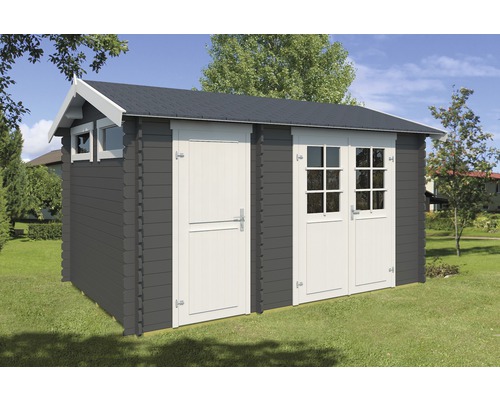 Gartenhaus mit Fenster und Doppeltür im Garten