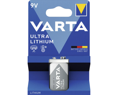 Varta Batterie 9 Volt Lithium Professional 6122 1 Stück Varta Ultra Lithium 9 Volt Batterie