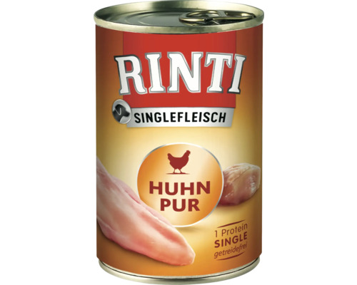 Rinti Singlefleisch Hühnchen pur für Hunde in Konservendose