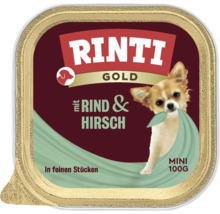 Rinti Gold Mini Hundefutter mit Rind und Hirsch, 100 Gramm