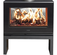 Kaminofen mit brennendem Feuer