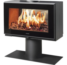 Kaminofen mit Holzfeuer auf Ständer