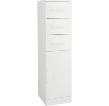 Weißer Badezimmer Hochschrank mit drei Schubladen und einer Tür