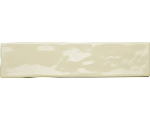 Steingut Wandfliese Loft 7,5x30 cm beige glänzend Rechteckige Keramikfliese