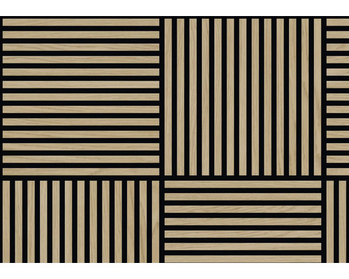 Dekoratives Wandpaneel mit Holzleistenmuster