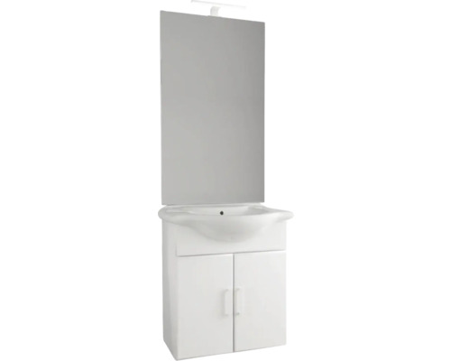 Waschbeckenunterschrank mit Spiegel und Beleuchtung für das Badezimmer