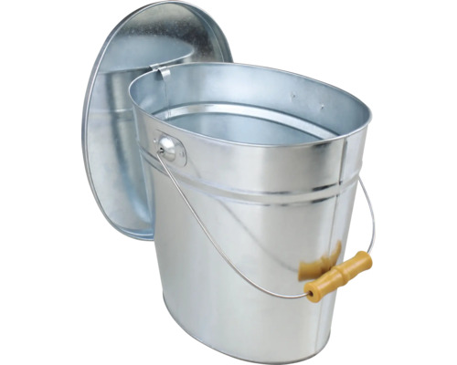 Metall Eimer mit Deckel und Tragegriff