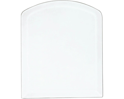 Klarglasplatte mit abgerundeten Ecken