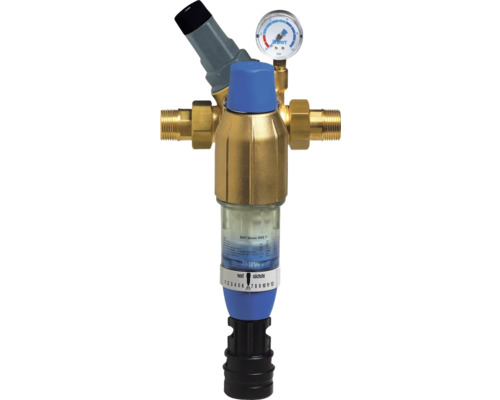Hauswasserstation BWT Bolero 1" Rückspülfilter mit Druckminderer 10370, manueller Hauswasser-Rückspülfilter Wasserfilter mit Manometer