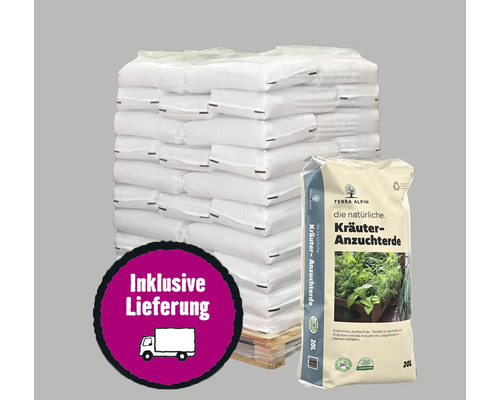Palette Terra Alpin Kräuter Anzuchterde mit Lieferservice