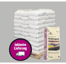 Palette mit Säcken Pflanzerde inklusive Lieferservice und einzelner 20 Liter Sack Terra Alpin Ursprungserde