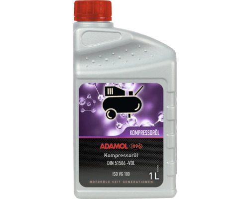 Adamol Kompressoröl in einer 1 Liter Flasche gemäß DIN 51506 VDL
