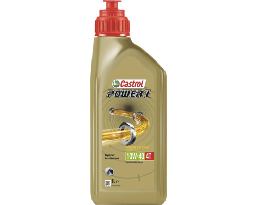Castrol Power 1 Motoröl 10W-40 für Viertaktmotoren in einer 1 Liter Flasche