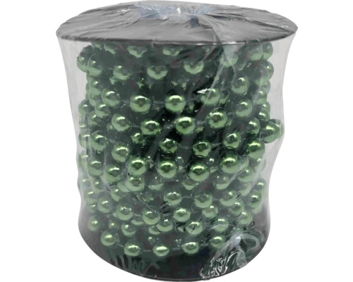 Weihnachtsdekoration Lafiora Girlande 6m grün Girlande mit grünen Perlen in transparenter Verpackung