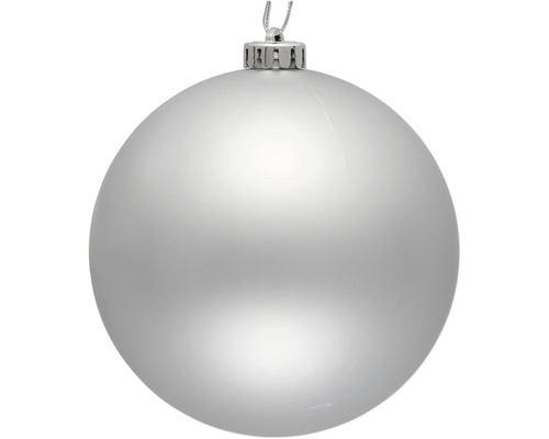 Weihnachtsdekoration Lafiora KS Kugel D 20 cm silber matt Silberne Weihnachtskugel zum Aufhängen