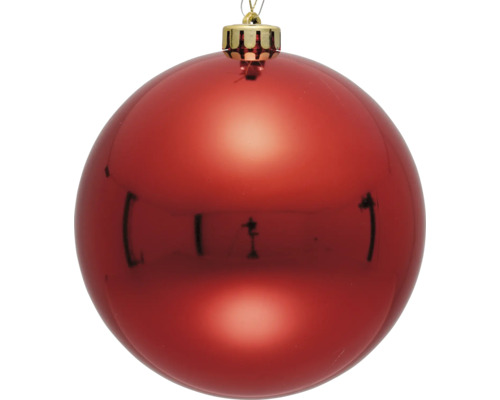Weihnachtsdekoration Lafiora KS Kugeln D 25 cm rot glanz Rote Weihnachtskugel mit Aufhänger