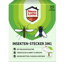 Nexa Lotte Insektenstecker 3-in-1 Packung zur Bekämpfung von Motten, Fliegen und Mücken