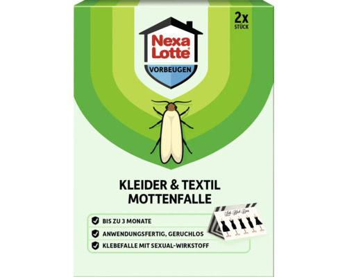Nexa Lotte Kleider und Textil Mottenfalle, 2 Stück, zur Vorbeugung