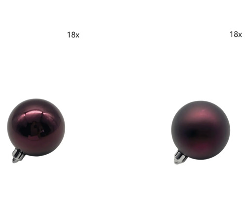 18er Set Christbaumkugeln