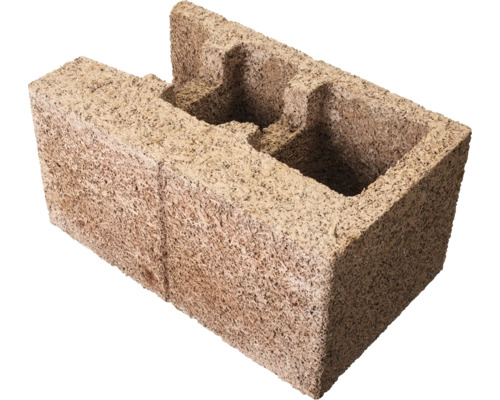 Holzbetonstein mit Aussparungen