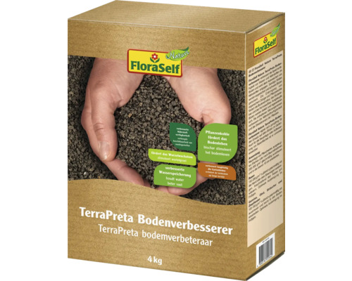 FloraSelf Terra Preta Bodenverbesserer in einer 4 Kilogramm Verpackung