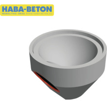 HABA-Beton Logo. Betonelement mit Aussparung.