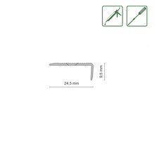 Profil mit Maßen 24,5 mm und 9,5 mm