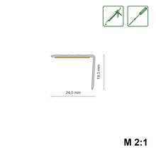 Profilquerschnitt mit Maßangaben 24,5 mm und 19,3 mm