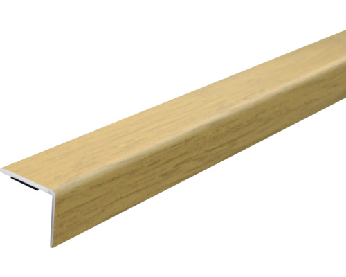 Eckprofil aus Kunststoff mit Holzdekor