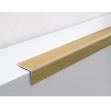 Treppenkantenprofil aus Holz auf einer Treppenstufe