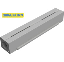 HABA-Beton Logo und Betonbauteil mit Aussparungen