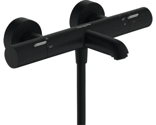 Schwarze Hansgrohe Aufputz-Brausearmatur