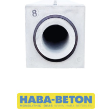 Betonrohr mit Dichtung und der Nummer 8