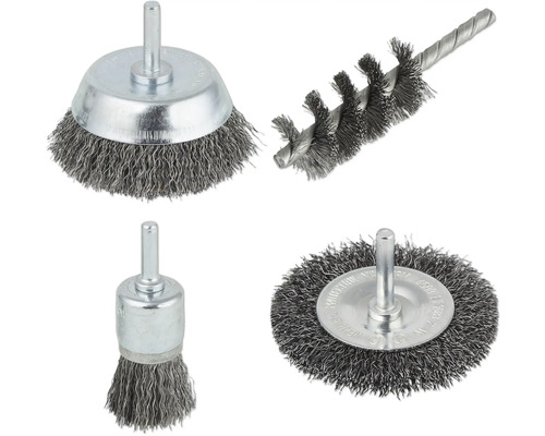 Drahtbürsten Set Wolfcraft 4-tlg