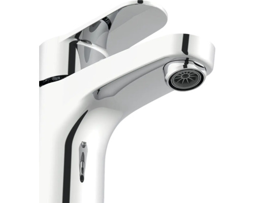 Waschtischarmatur aus verchromtem Metall mit Infrarotsensor