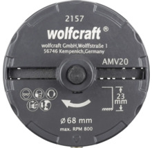Wolfcraft AMV20 Nutfräser mit einem Durchmesser von 68 mm, maximal 800 Umdrehungen pro Minute