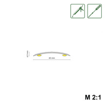 Profilleiste mit den Maßen 4,5 mm Höhe und 40 mm Breite