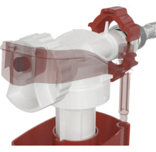 WC-Füllventil mit roter Halterung