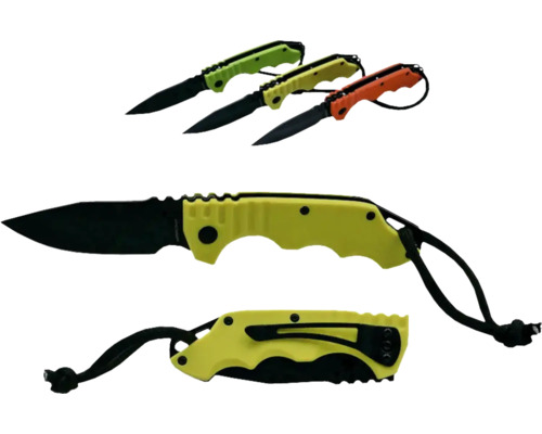 Klappmesser mit schwarzer Klinge und Griff