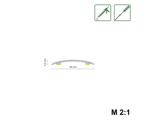 Profilleiste mit den Massen 40 mm x 4,5 mm