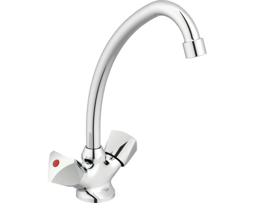 Wasserhahn aus Metall mit zwei Griffen