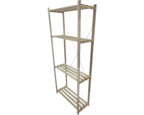 Holzregal mit vier Ablageflächen