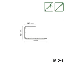Profilzeichnung mit Maßangaben
