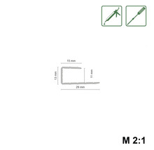 Profilquerschnitt mit Maßangaben